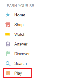 Swagbucks game category on Swagbucks home page