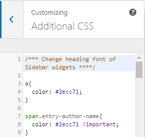 Add additional CSS code to your website or blog