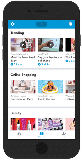 Watch videos on Shopkick to earn points