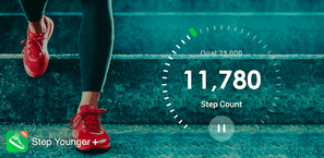 Earn points for walking with the Step Younger app