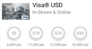 Fetch Rewards Visa Gift Card