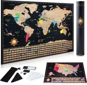 Scratch Off World Map Poster