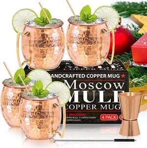 Benicci Hand-Crafted Moscow Mule Copper Mugs