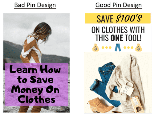 Example of good pin and bad pin design