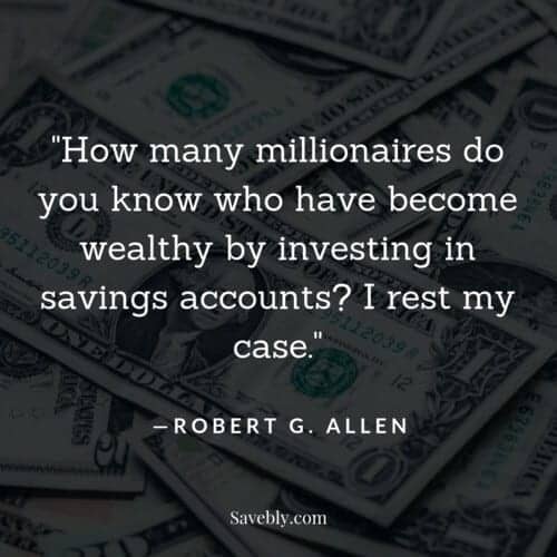 Great money mindset quote on investing your money and making your money work for you.