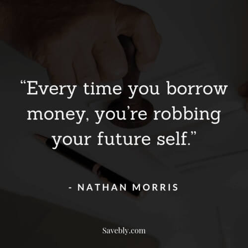 One of the best money mindset quotes on debt and this quote should motivate you to stop putting yourself in debt.