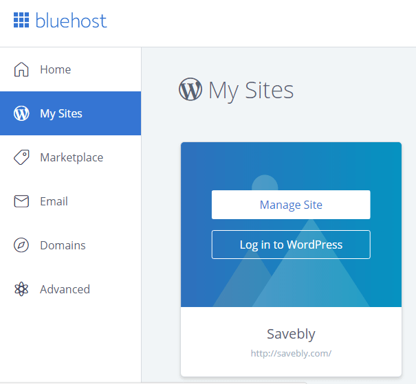Manage your website or blog on Bluehost