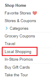 Swagbucks Local shopping for cash-back on purchases