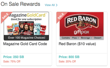 discounted Swagbucks gift cards