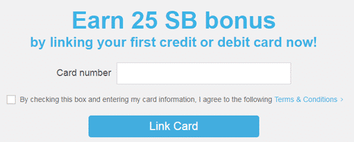 Get some points when you link your debit or credit card with Swagbucks