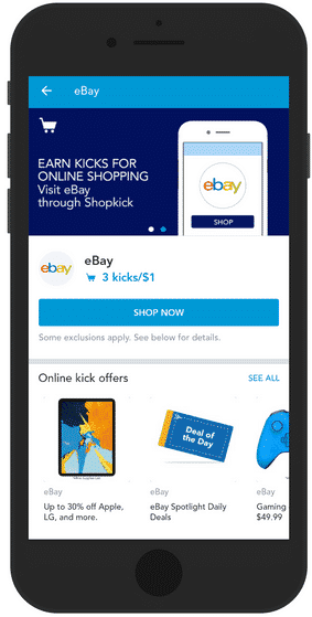 Shop online to earn points