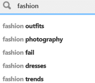 Pinterest suggested search example