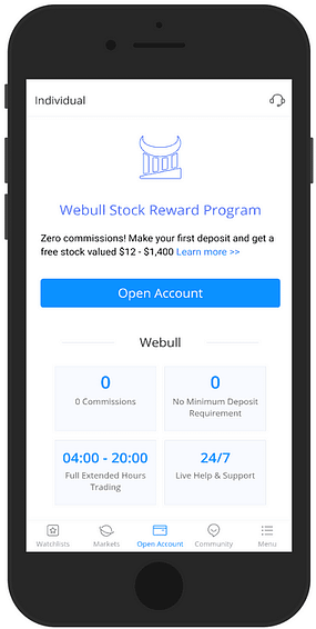 Webull is one of the best investing apps to use