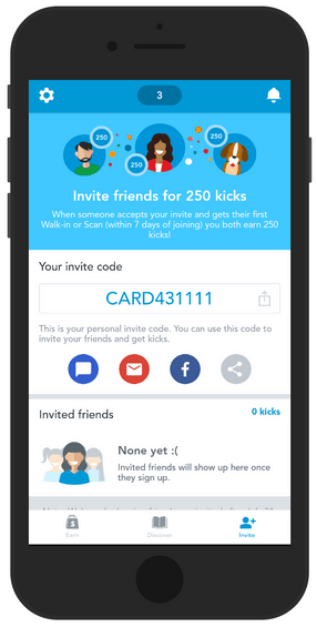 Shopkick invite code to get extra points for inviting friends