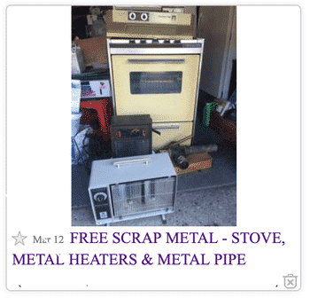 free scrap metal from craigslist