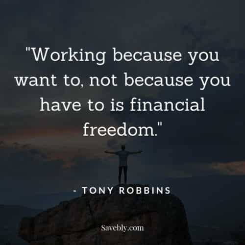One of the best money mindset quotes on financial freedom. This quote will motivate you to reach financial freedom.