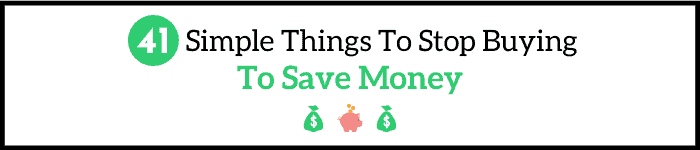 41 things to stop buying to save money