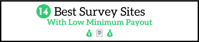 Survey Sites With Low Minimum Payout
